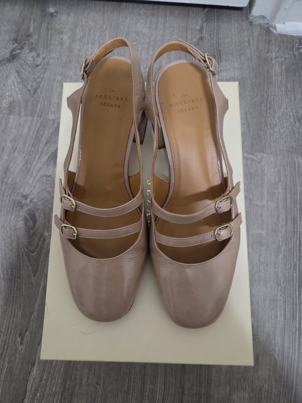 Sezane Paula Babies Polished Nude Sz 8